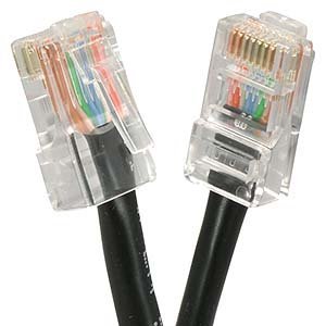 100Ft Cat.5E Non-Boot Patch Cable Black