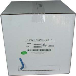 1000Ft Cat.6 Solid Cable Plenum (CMP) Blue