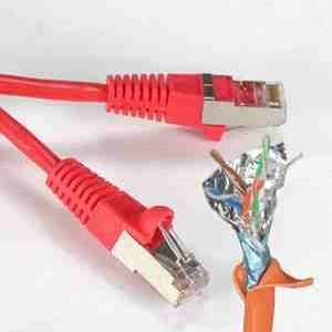 75Ft Cat.5E Shielded Patch Cable Molded Red