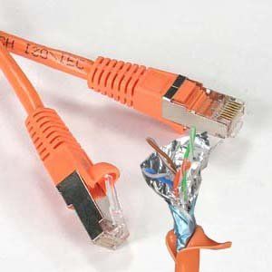 75Ft Cat.5E Shielded Patch Cable Molded Orange