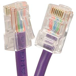 25Ft Cat.5E Non-Boot Patch Cable Purple