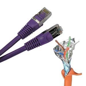 1Ft Cat.6 Shielded (SSTP) Patch Cable Molded Purple