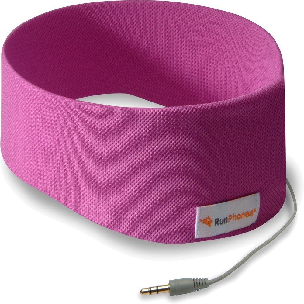 RunPhones Classic Exercise Headphones | Ideal for All Workouts | Precise Sound, Slim Speakers in a Moisture-Wicking Headband | (Wild Orchid, Large)
