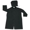 River City Garments 3X 60" Black Classic .3500 mm PVC And Polyester Rider Rain Coat With Snap Storm Fly Front Closure And Detachable Hood view 1