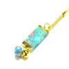 Kutani japanese porcelainstrapwith cellphone, Phone Cases, Keys, Cameras kaga yuzen style light green attached small bell view 3