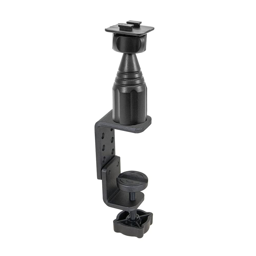 ARKON Mounts Heavy Duty Desk Cart or Table Mounting Pedestal with 4 inch Arm and C Clamp Base