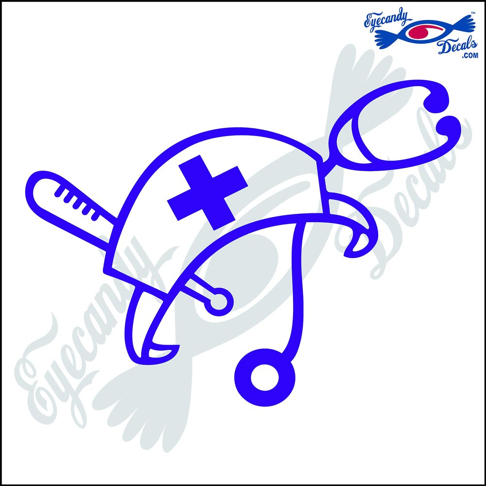 Eyecandy Decals Nurse Set 6" Decal Sticker Purple