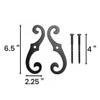 Renovators Supply Manufacturing Black Shutter Dogs 6.5" S Shaped Cast Aluminum Shutter Dogs With Mounting Hardware Pack Of 20 view 2