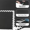 EVA Foam Mat Tiles 8-Pack - 32 SQ FT of Interlocking Padding for Garage, Playroom, or Gym Flooring - Exercise Mat or Baby Playmat by Stalwart (Black) view 4