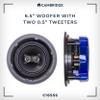 Cambridge Audio C165SS in-Ceiling Speaker | 6.5-inch Woofer 3-Way Speaker with Twin Tweeters | Matte White (Each) view 3