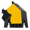 Checkers Industrial Safety Products YJ3TL-225-Y/B Jacket 3-Channel Cable Protector, 45 Left Turn for YJ5-125, Yellow with Black
