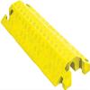 Checkers 1 Channel Industrial Drive Over Cable Protector, Drop Over for 2.25" Lines, 23k/Axle Load Capacity Hose and Cable Ramp for Heavy Duty Equipment, Made in The USA, Yellow, CP1X225-GP-DO-Y view 1