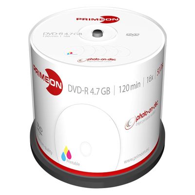Primeon 2761206 DVD-R Blank Discs 16x Speed, 4.7GB, 120 Min, Spindle of 50