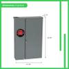 Square D - SC3042M200PS Homeline 200 Amp 30-Space 42-Circuit Outdoor Surface Mount Solar-Ready Combination Meter Socket and Main Breaker Load Center view 3