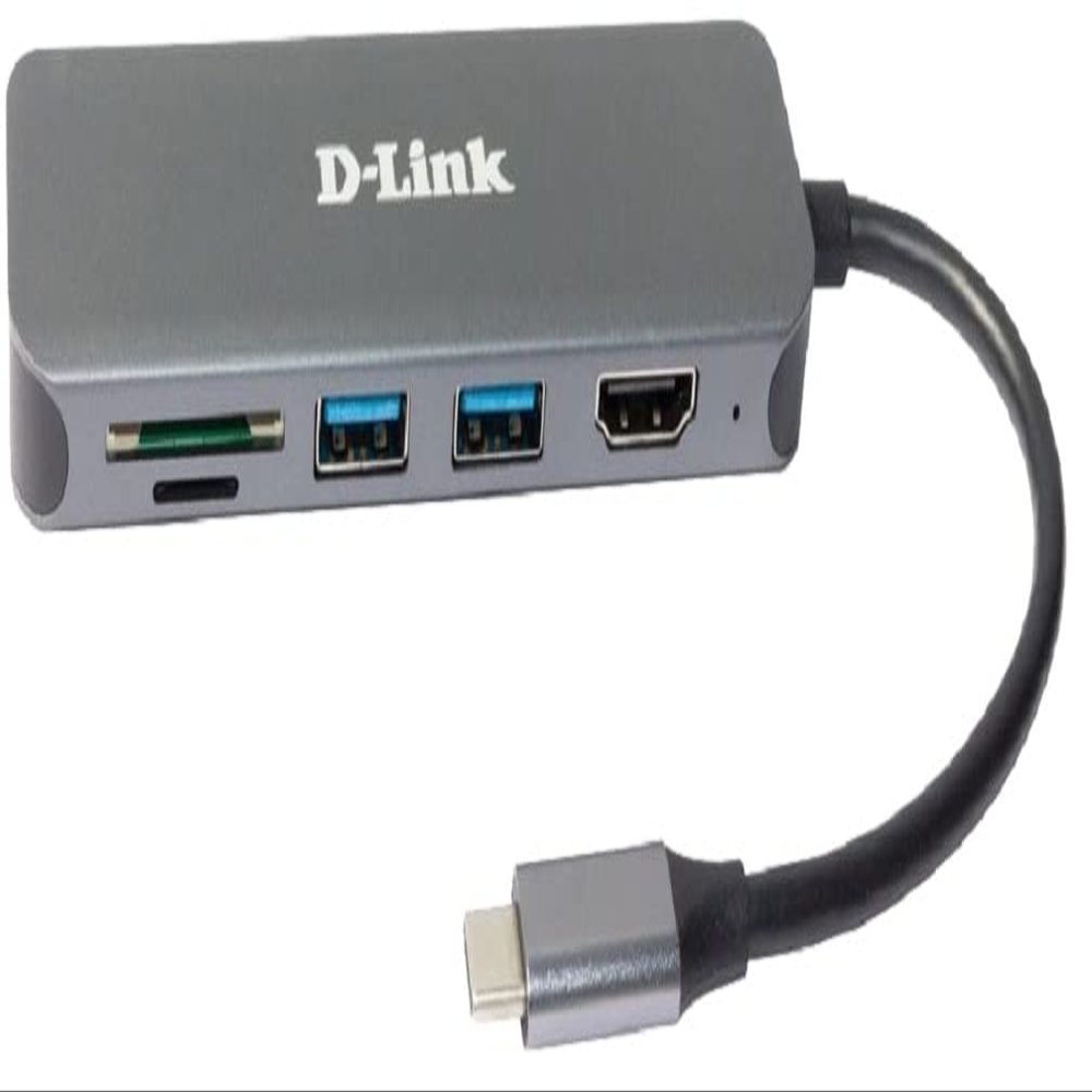 D-Link DUB-2327 6-in-1 USB-C Hub with Power Delivery (PD 60W), 4K HDMI, 2 USB 3.0 Ports, SD/MicroSD Card Reader for PC, MacBook Pro, MacBook Air, iPad Pro, Chromebook, Surface Pro and More