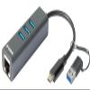 D-Link DUB-2332 USB-C/USB to Gigabit Ethernet Adapter with 3 USB 3.0 Ports (USB-C Thunderbolt or 3.0 to RJ45 Gigabit LAN for PC, MacBook Pro, MacBook Air, iPad Pro, Chromebook, Surface Pro, etc.) view 1