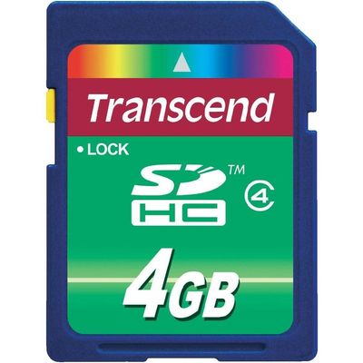 Transcend 4GB Secure Digital SDHC Memory Card, Compatible with Samsung GX-1L Digital Camera, - Class 10, 20MB/s, 300 Series