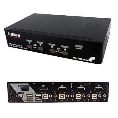 1 - 4-Port USB DisplayPort KVM