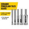 Drilax 5-Pc Diamond Drill Bit Set 3/16 to 1/2 Inch for Glass & Tile view 3