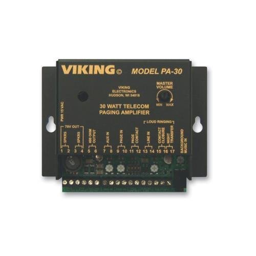 Viking Electronics VK-PA-30 Viking 30 Watt Telecom Pagin Amp White Box