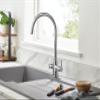 Bristan Echo Easy Fit Kitchen Sink Lever Handles Tall Swivel Spout Mixer Tap Faucet Chrome Plated (EC SNK EF C) view 3