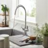Bristan Echo Easy Fit Kitchen Sink Lever Handles Tall Swivel Spout Mixer Tap Faucet Chrome Plated (EC SNK EF C) view 4