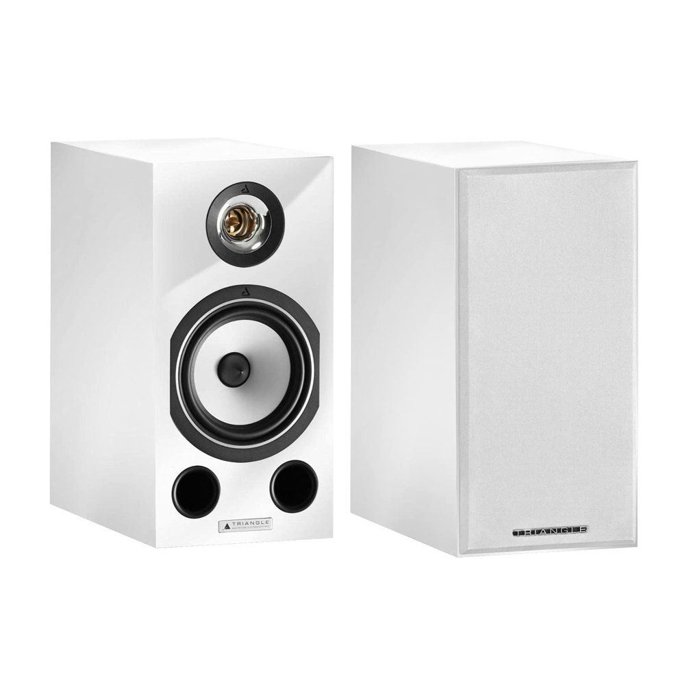triangle Esprit Comete Ez Hi-Fi Bookshelf Speakers, White High Gloss, Pair