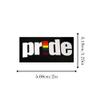 250 Rainbow Rectangle Shaped Stickers for Gay Pride, Lesbian, Transgender, LGBTQ Awareness - Black Flag (1 Roll - 250 Stickers) view 2