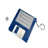 Miniblings Bag Tag Adress ID Holder Floppy Disc Retro Vintage Blue Computer Pc Nerd view 2