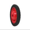 Shepherd Hardware 9593 7-Inch Semi-Pneumatic Rubber Tire, Steel Hub with Grafoil Bearings, Diamond Tread, 1/2-Inch Bore Offset Axle view 1