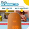 REMI - The Ultimate Sleep Solution for Kids - Sleep Trainer, Tracker, Monitor, Night Light, Sound Machine, and Speaker - Time to Wake up Face - Pumpkin view 3