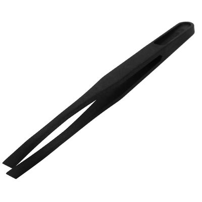 uxcell Flat Tip Anti Static Plastic Tweezers Nipper, 6mm/12cm