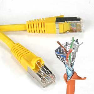 150Ft Cat.5e Shielded patch Cable Molded Yellow