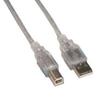 10Ft A-Male to B-Male USB2.0 Cable Clear view 1