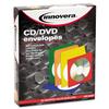 Innovera 39404 CD/DVD Envelopes with Clear Window Assorted Colors 50/Pack view 3