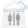 ADVPRO Toilet Washrooms Restrooms LED Sign Night Light i219-b(c) view 2