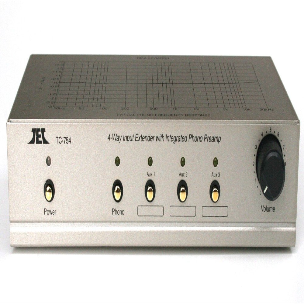TEC TC-754 Silver RIAA Phono Preamp, Premium High Output Adaptor and TC-ADUSB Digital Recording Adaptor Combo