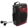 GPX Portable Cassette Player, Compatible With Headphone, 3.54 x 1.57 x 4.72 Inches, Requires 2 AA Batteries - Not Included, Red/Black (CAS337B) Black/Red view 3