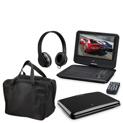 GPX 9" Portable DVD Player Bundle Black
