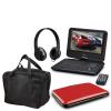 GPX 9" Portable DVD Player Bundle Red view 1
