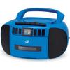 GPX BCA209BU Portable Am/FM Boombox with CD and Cassette Player, Blue view 1
