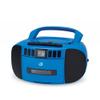 GPX BCA209BU Portable Am/FM Boombox with CD and Cassette Player, Blue view 2