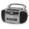 GPX BCA209S Portable Am/FM Boombox with CD and Cassette Player, Silver/Gray view 2