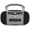 GPX BCA209S Portable Am/FM Boombox with CD and Cassette Player, Silver/Gray view 4