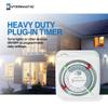 Intermatic TN111K 15-Amp Indoor Timer - Versatile 24-Hour Control - Easy Manual Override and Single 2-Prong Design (2 Pack) view 2