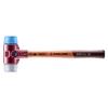 Halder Simplex Mallet 40mm Dual Faces, TPE-Soft & TPE-Mid Inserts, Cast Iron Housing with Protection Sleeve, Hickory Handle, Stone, Masonry & Assembly 3013.040 view 1