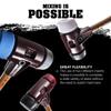 Halder Simplex Mallet 40mm Dual Faces, TPE-Soft & TPE-Mid Inserts, Cast Iron Housing with Protection Sleeve, Hickory Handle, Stone, Masonry & Assembly 3013.040 view 4