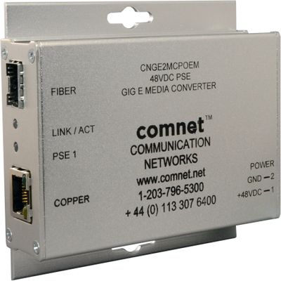 10/100/1000 Mbps Ethernet 2 Port Media Converter + PoE