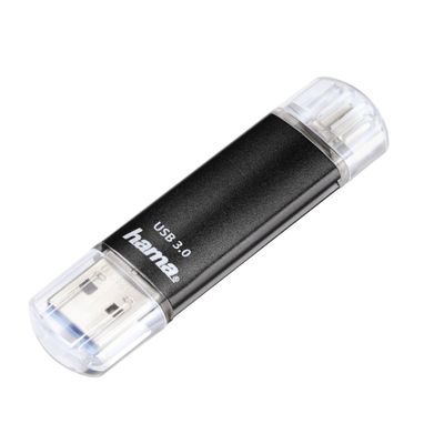 Hama Laeta Twin OTG USB 3.0 Flash Drive Black 64 GB