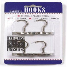 Harold's Kitchen 1-1/4 in. L Silver Magnetic Hooks